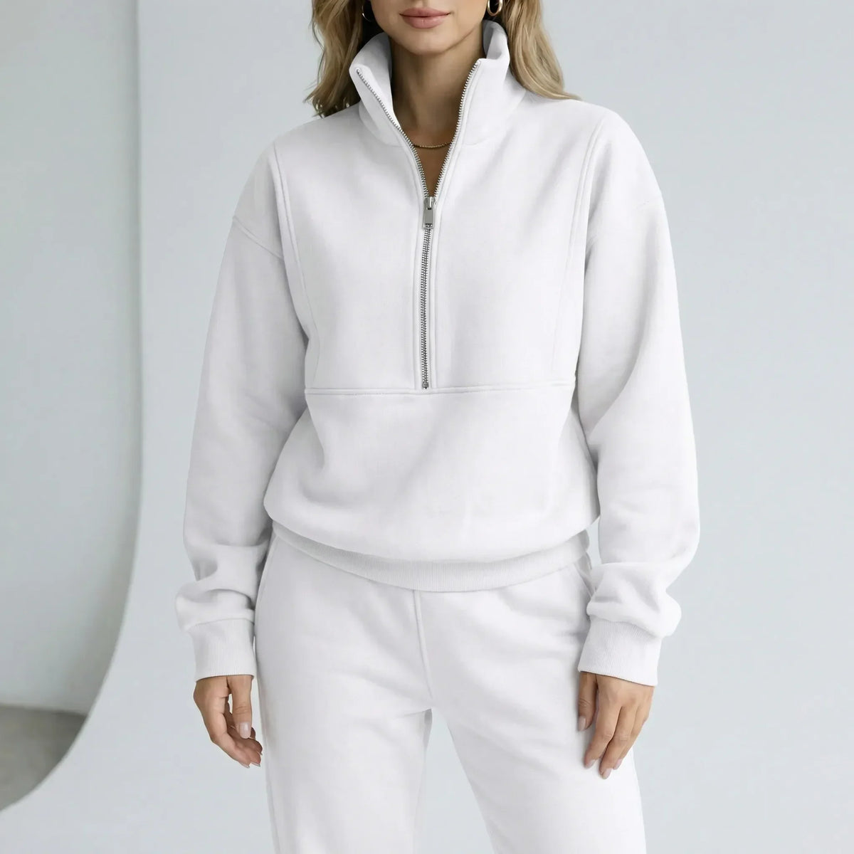 Women's Tracksuit | Half Zip Sweatshirt and Joggers