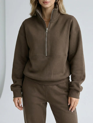 Women's Tracksuit | Half Zip Sweatshirt and Joggers