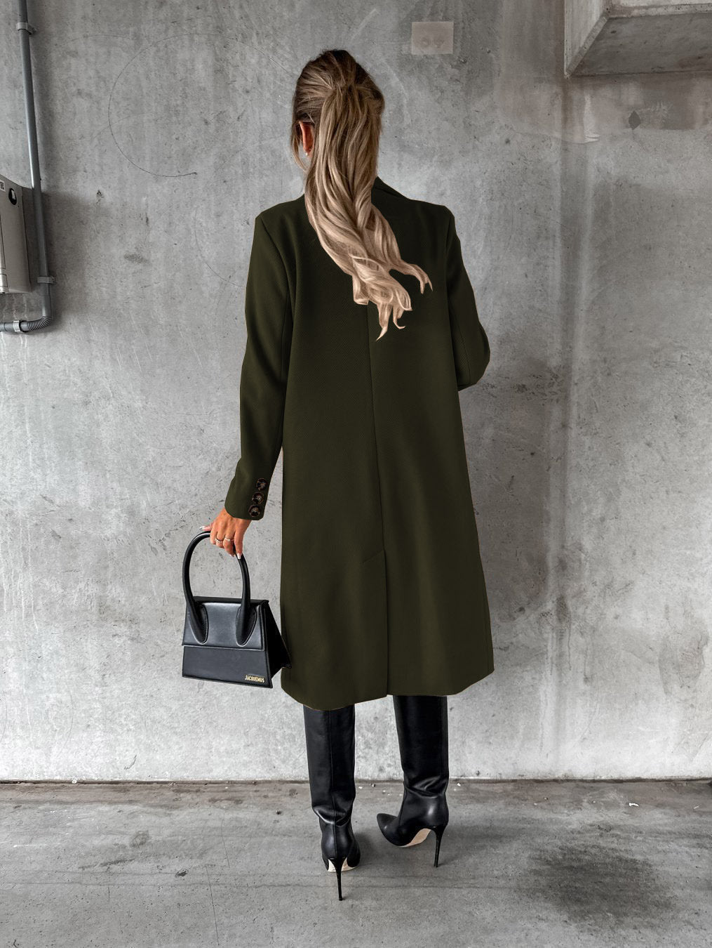 Women's Trench Coat | Double Breasted Notch Lapel Midi