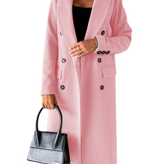 Women's Trench Coat | Double Breasted Notch Lapel Midi