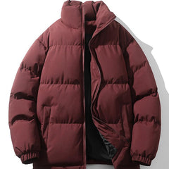Men's Puffer Jacket | Quilted Funnel Neck Zip