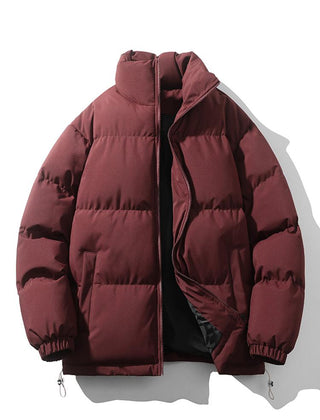 Men's Puffer Jacket | Quilted Funnel Neck Zip