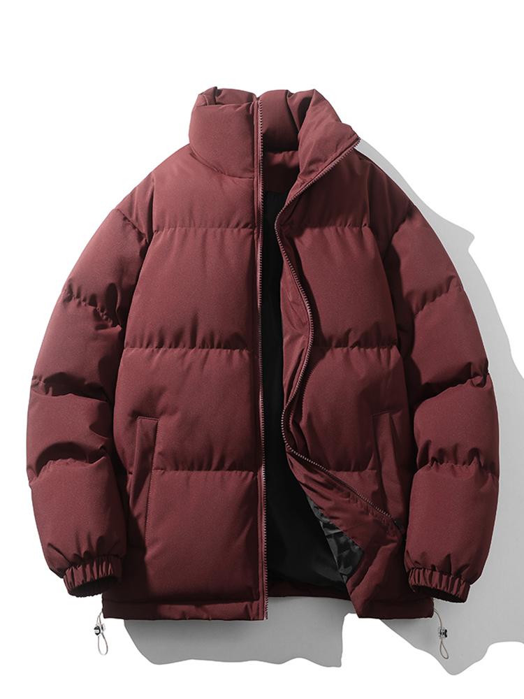 Men's Puffer Jacket | Quilted Funnel Neck Zip