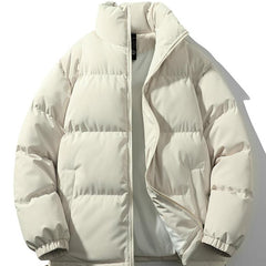 Men's Puffer Jacket | Quilted Funnel Neck Zip