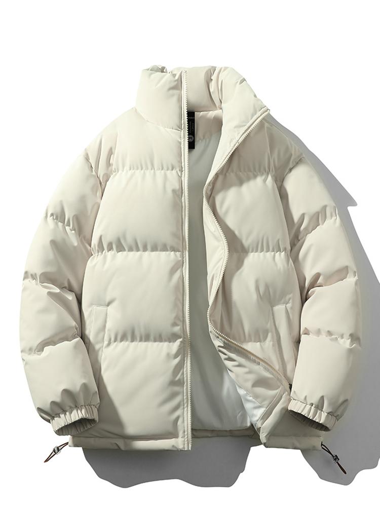 Men's Puffer Jacket | Quilted Funnel Neck Zip