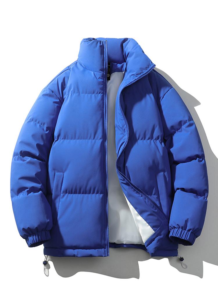 Men's Puffer Jacket | Quilted Funnel Neck Zip