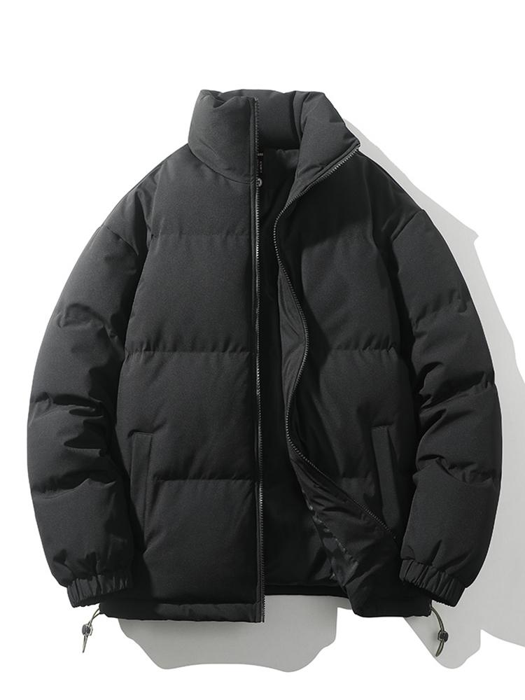 Men's Puffer Jacket | Quilted Funnel Neck Zip