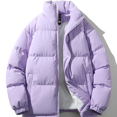Men's Puffer Jacket | Quilted Funnel Neck Zip