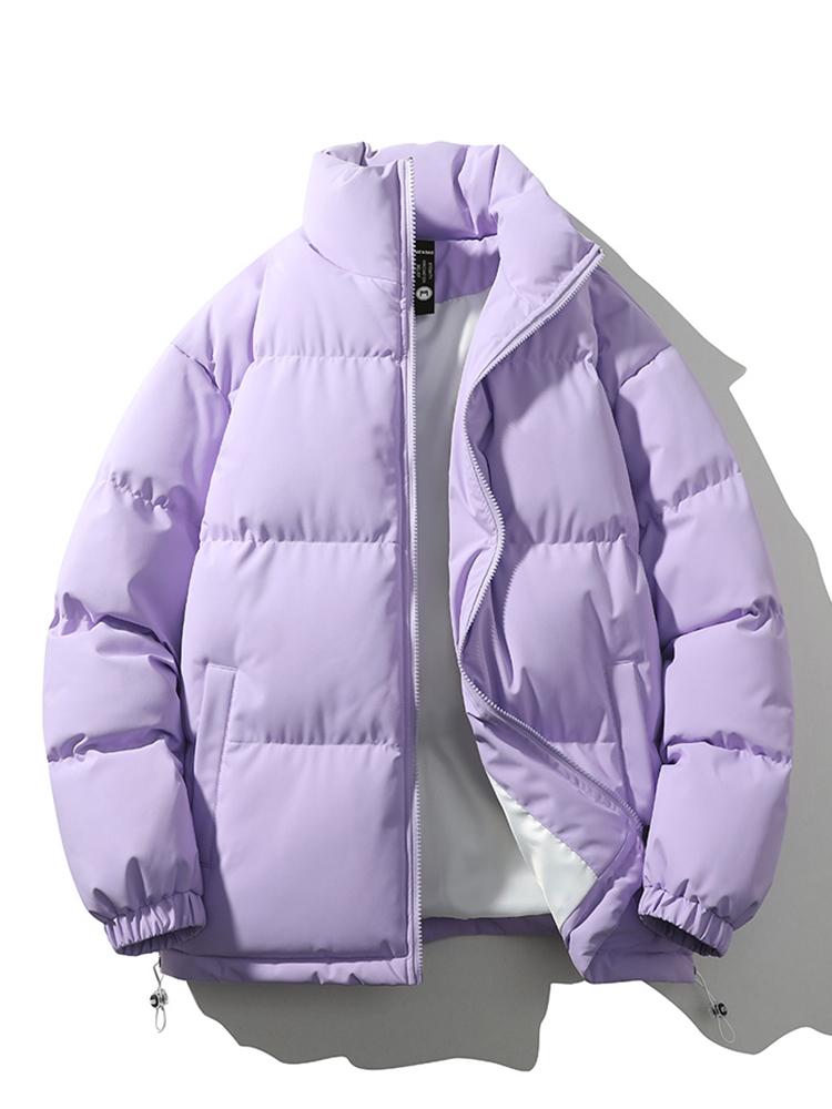 Men's Puffer Jacket | Quilted Funnel Neck Zip