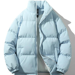 Men's Puffer Jacket | Quilted Funnel Neck Zip