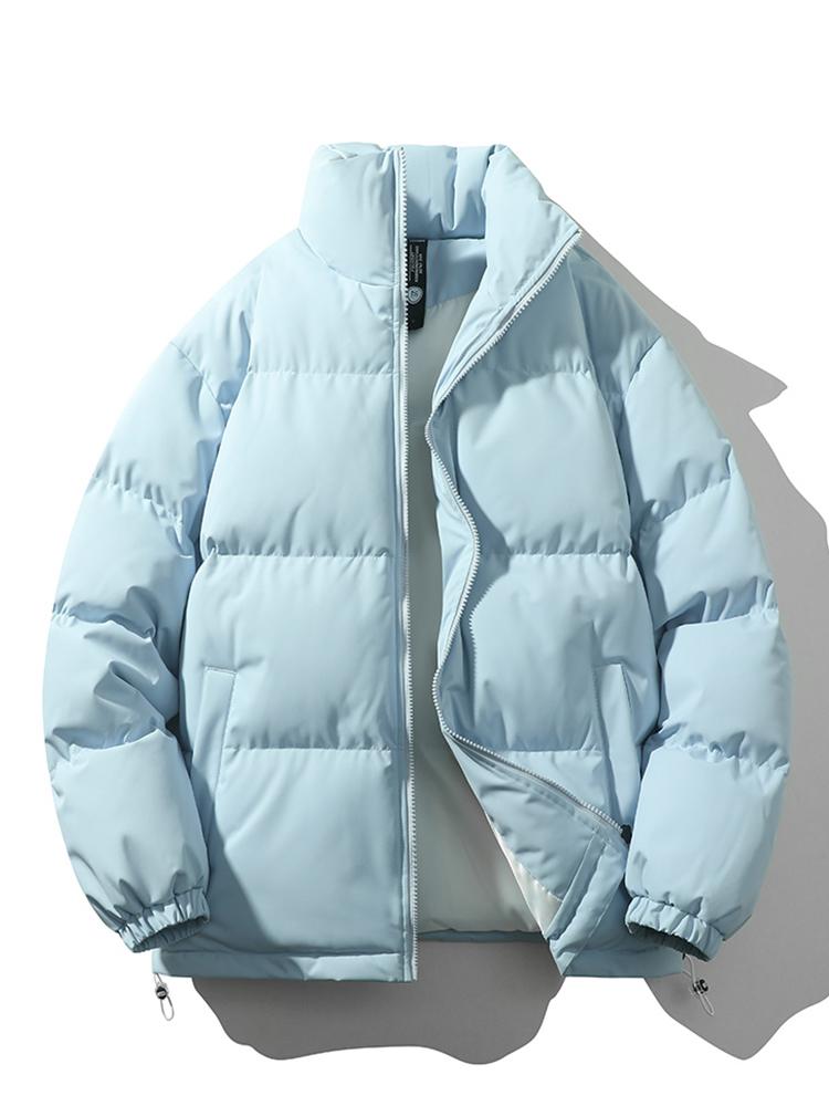 Men's Puffer Jacket | Quilted Funnel Neck Zip