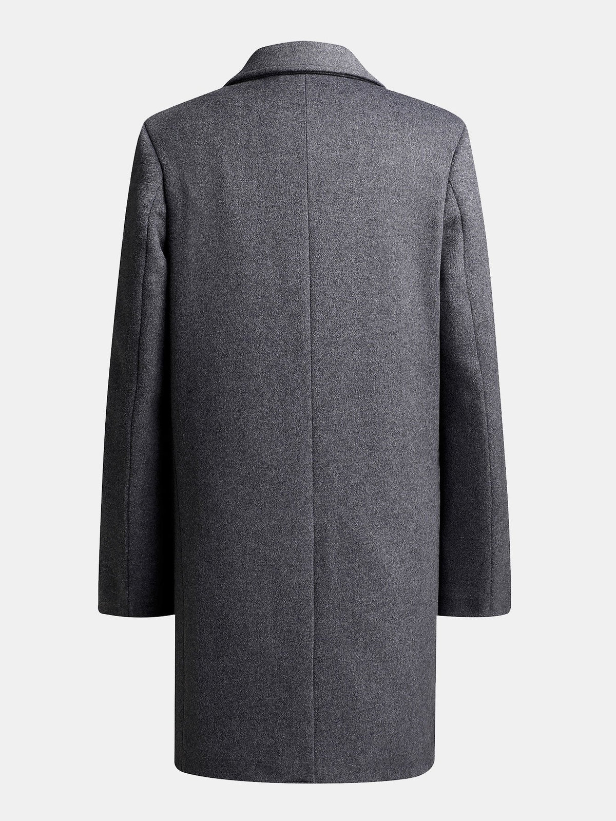 Men's Coat | Wool Blend Asymmetric Zip Longline