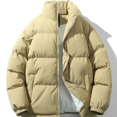 Men's Puffer Jacket | Quilted Funnel Neck Zip