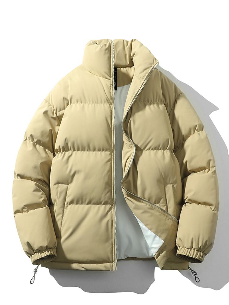 Men's Puffer Jacket | Quilted Funnel Neck Zip