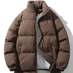 Men's Puffer Jacket | Quilted Funnel Neck Zip