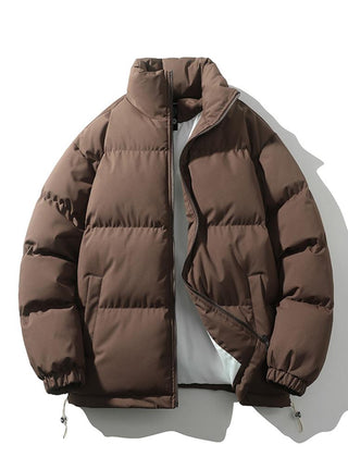 Men's Puffer Jacket | Quilted Funnel Neck Zip