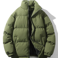 Men's Puffer Jacket | Quilted Funnel Neck Zip