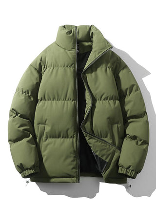 Men's Puffer Jacket | Quilted Funnel Neck Zip