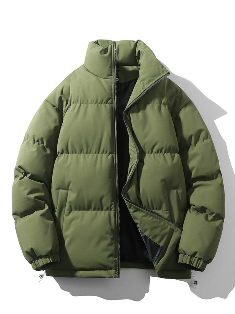 Men's Puffer Jacket | Quilted Funnel Neck Zip